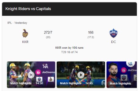IPL 2024, DC vs KKR,16th Match Highlights